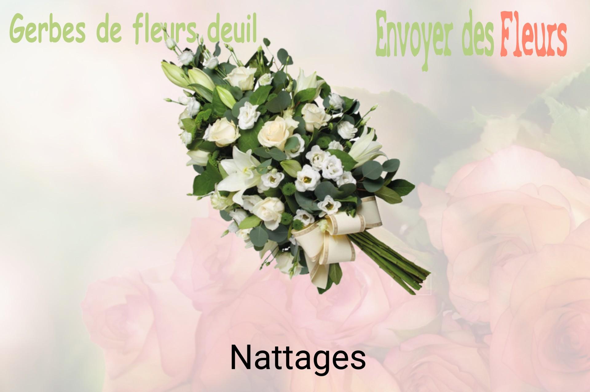 Gerbe de fleurs de deuil livrée à Nattages